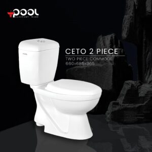 CETO/COMMODE PORTA TWO PIECE POOL W/O SEAT COVER