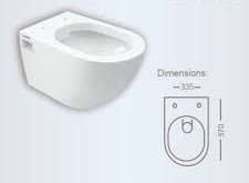 COMMODE/CETO WALL HUNG CATEGORY B W/O SEAT COVER