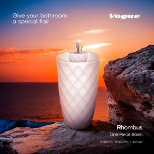 WASH BASIN ONE PIECE RHOMBUS VOGUE