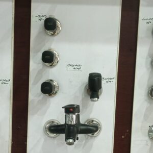 BATH SET LEAVER BLACK BRASS