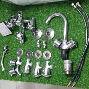 BATH SET BRASS HEAD