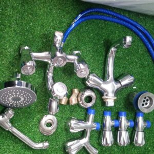 BATH SET JIJ BRASS WITH COBRA BASIN MIXER/DIAMOND