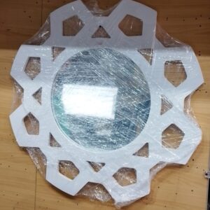 MIRROR CNC WHITE GOOL WITH DESIGN